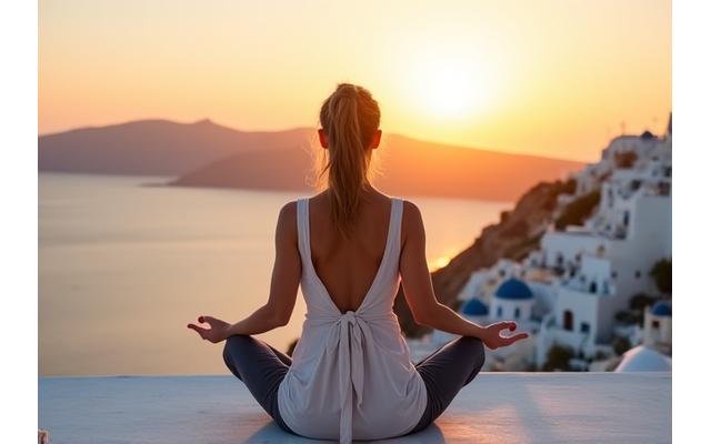 Σαντορίνη sunset yoga retreat